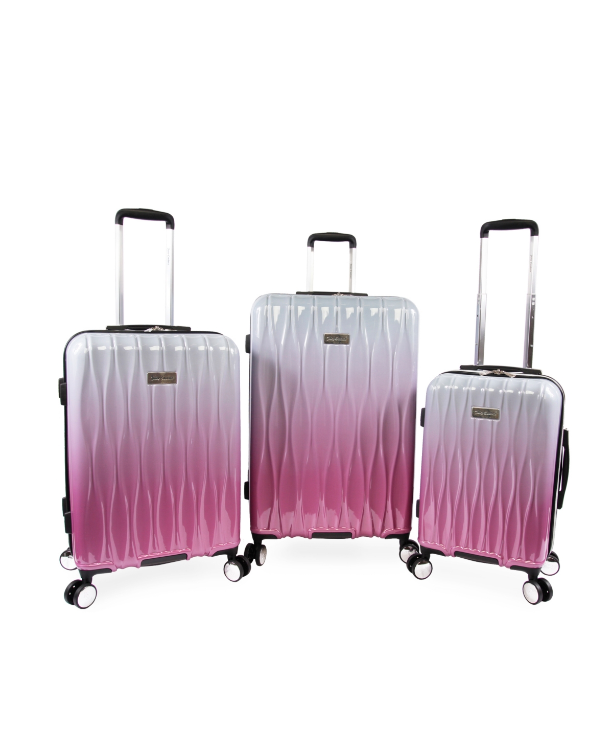 Printed 3-Pc. Hardside Luggage Set - Pink Leopard