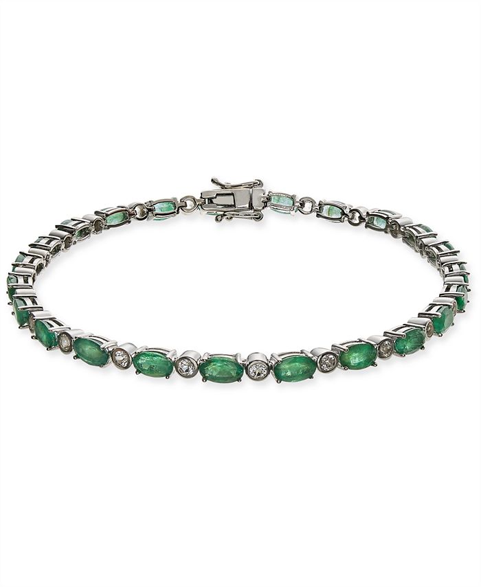 Macy's Emerald (5-3/4 ct. t.w.) & White Sapphire (1-1/10 ct. t.w ...