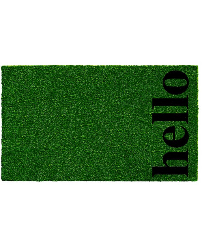 Home & More - Vertical Hello 24" x 36" Coir/Vinyl Doormat