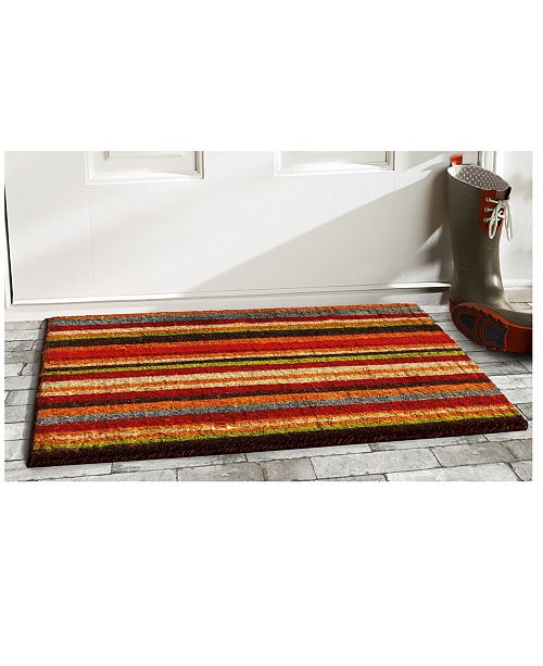 Palisades Stripe 17 X 29 Coir Vinyl Doormat