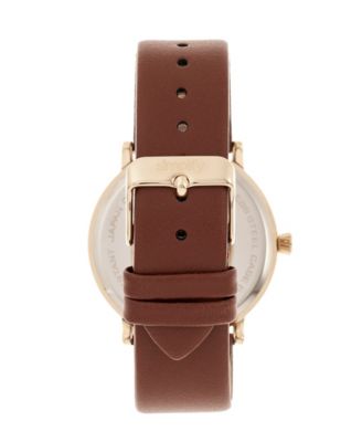 Quartz The 6200 White Dial, Genuine Brown Leather Watch 39mm