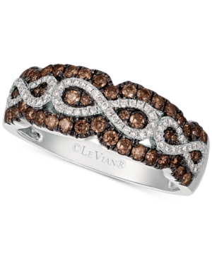image of Le Vian Chocolatier Diamond Infinity Ring (5/8 ct. t.w.) in 14k White Gold