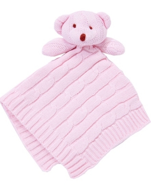 image of 3 Stories Trading Knit Bear Security Blanket