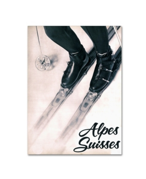 Trademark Global Vintage Apple Collection 'alpes Suisses' Canvas Art In Multi