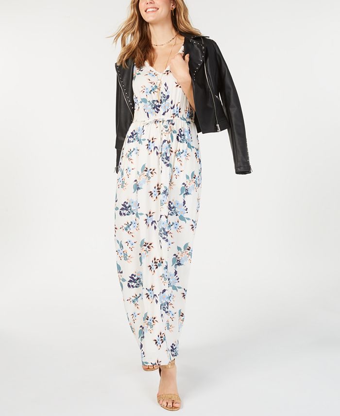 Lucky Brand Floral Printed V-Neck Maxi Dress - Macy's