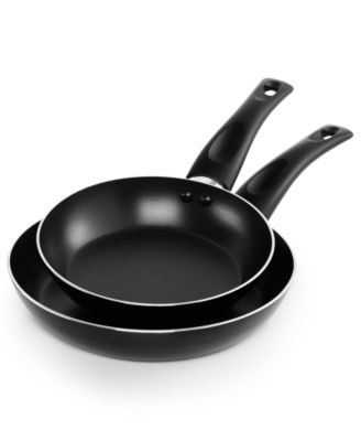 Photo 1 of Sedona 2-Pc. Aluminum Fry Pans
Two-piece set includes:
7" Dia. saute/fry pan, approx. 1.5"H
9" Dia. saute/fry pan, approx. 1.6"H
Nonstick interiors for healthier cooking and easier cleanup
Soft touch ergonomic handles