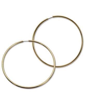 1 1/2" Large Endless Hoop Earrings 