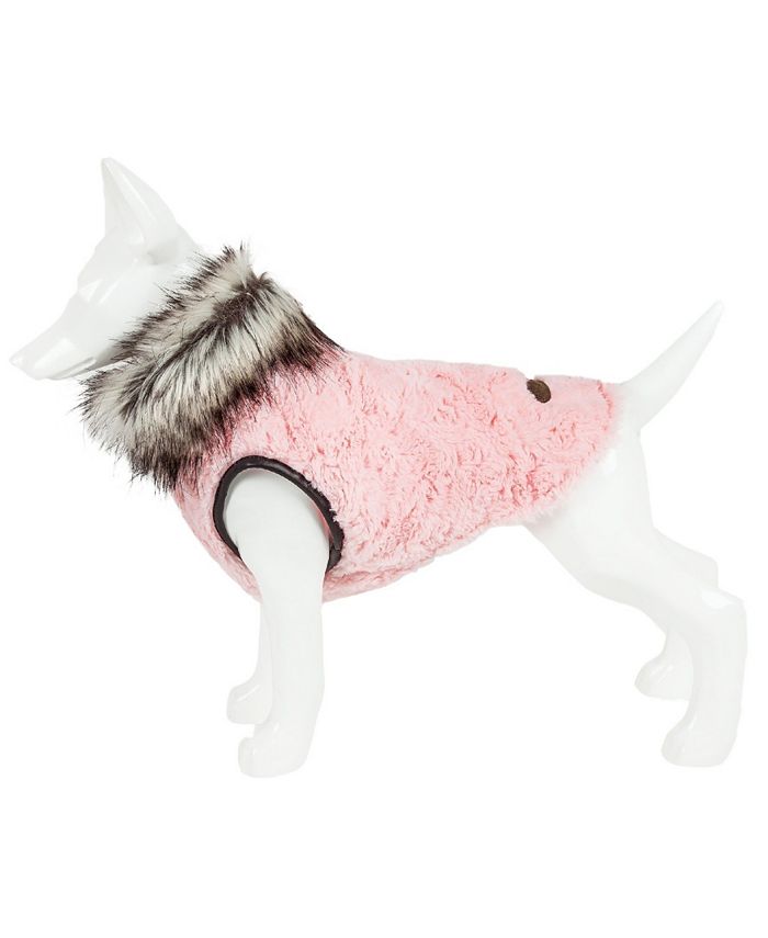 Pet Life Luxe 'Pinkachew' Charming Faux Fur Dog Coat Jacket Macy's