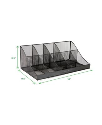 Mind Reader 11 Compartment Breakroom Coffee Condiment Organizer