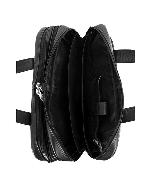 McKlein Pearson Expandable Double Compartment Laptop Briefcase