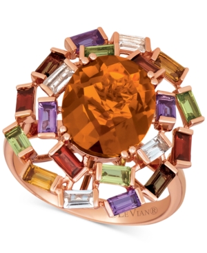 image of Le Vian Baguette Frenzy Multi-Gemstone Statement Ring (6-1/10 ct. t.w.) in 14k Rose Gold