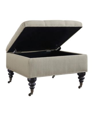 Abbot Square Tufted Ottoman with Storage and Casters
