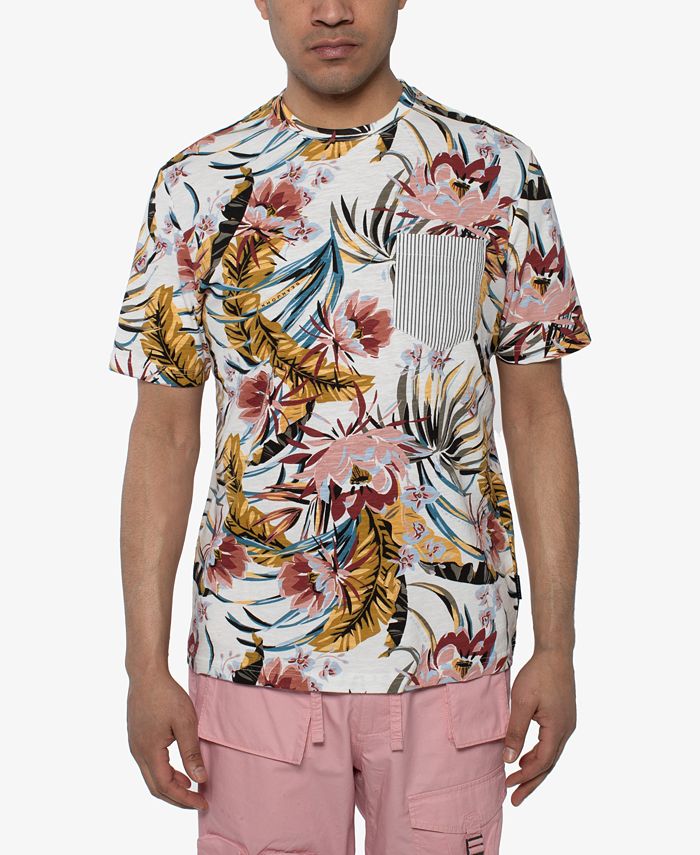 Sean John Men's Floral-Print Pocket T-Shirt & Reviews - T-Shirts - Men ...