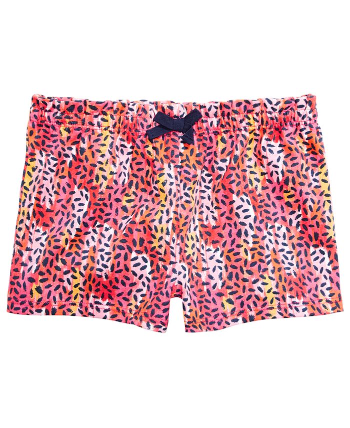 First Impressions Toddler Girls Animal-Print Cotton Shorts, Created for ...