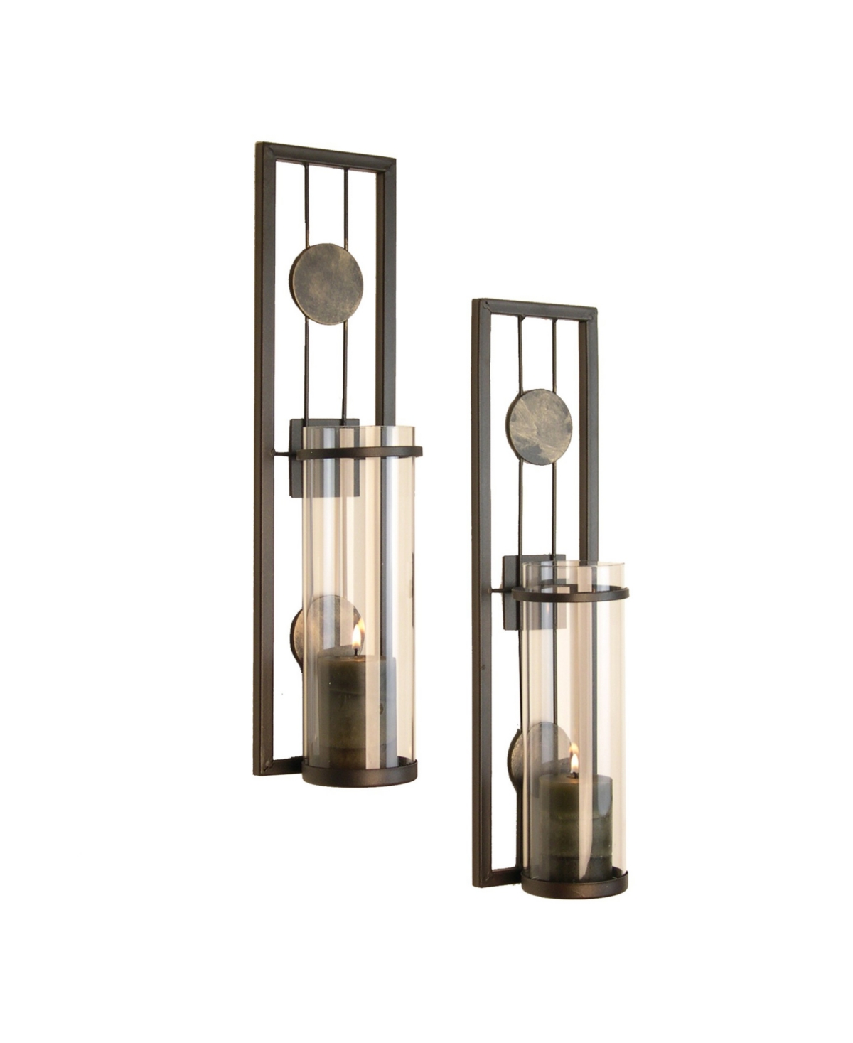 Shop Danya B . Set Of Two Contemporary Metal Wall Sconces In Black
