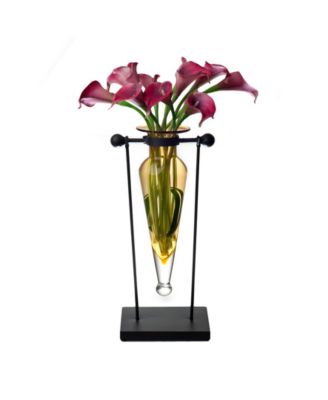 Danya B Amphora Vase On Swiveling Iron Stand With Finials And Hinge ...