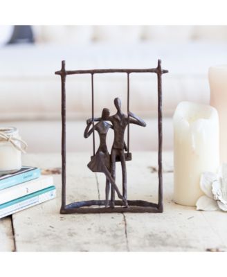 Couple on a Swing Cast Bronze