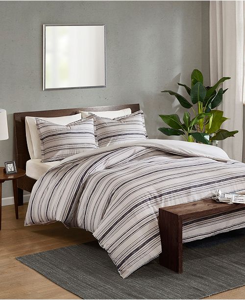 Madison Park Keegan Full Queen 3 Piece Cotton Printed Duvet