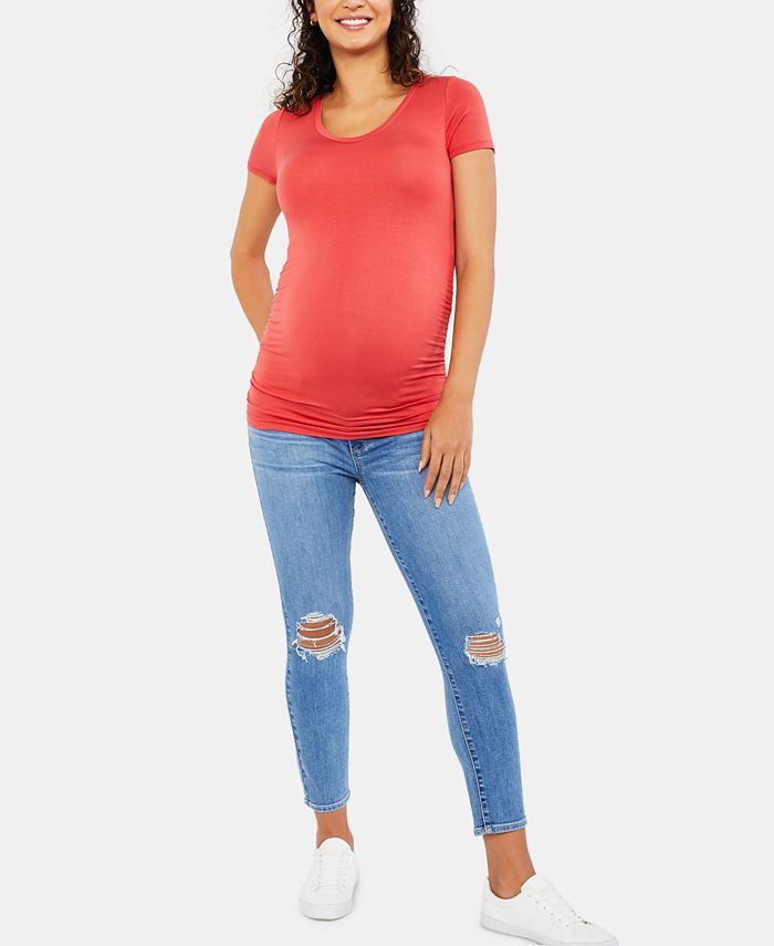 Paige Denim Maternity Cropped Skinny Jeans Macy's