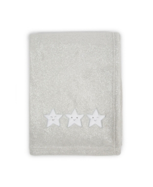 Tadpoles Star Applique Plush Fleece Baby Blanket Bedding