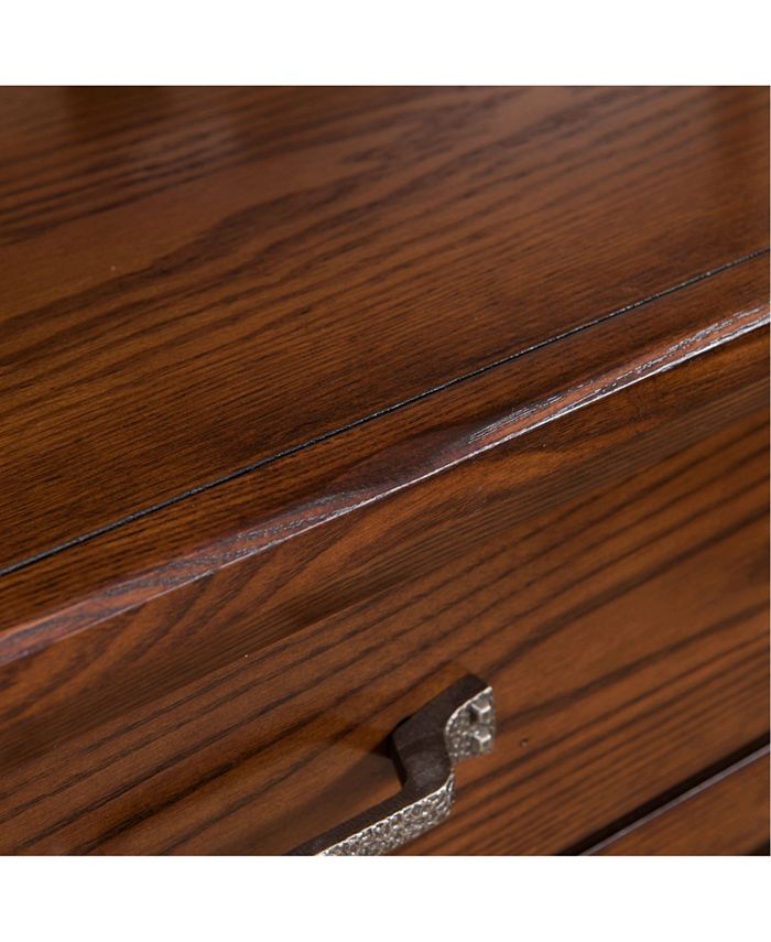 Leick Home Rustic Oak and Slate Corner Computer/Writing Desk Macy's