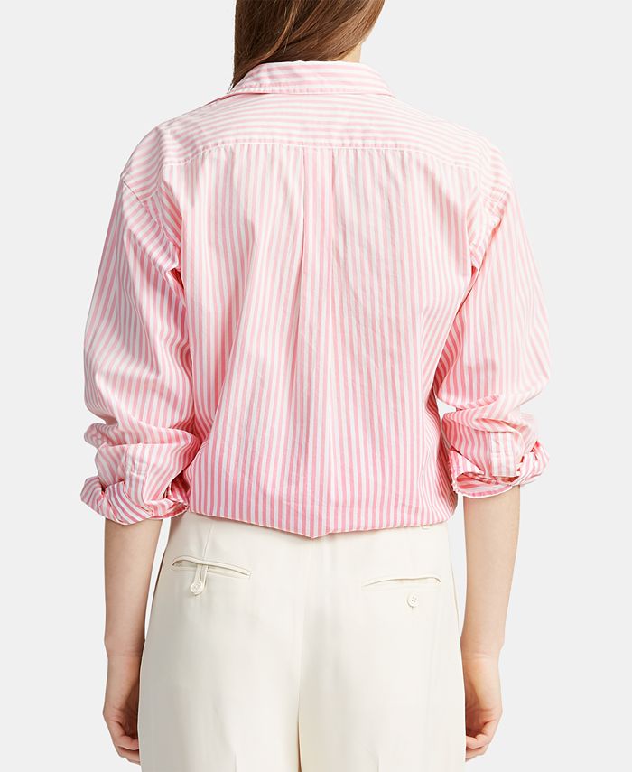 Polo Ralph Lauren BoyfriendFit Striped Cotton Shirt Macy's