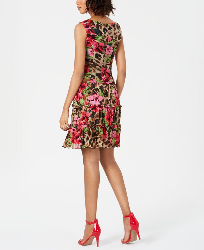 Connected Tiered Floral A-Line Dress - Macy's