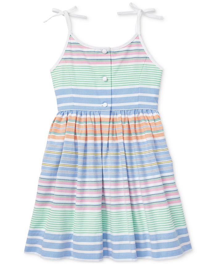 Polo Ralph Lauren Toddler Girls Striped Cotton Dress - Macy's