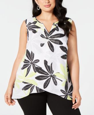 macy's alfani plus size tops