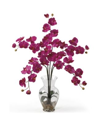 Nearly Natural - Phalaenopsis Liquid Illusion Silk Flower Arrangement
