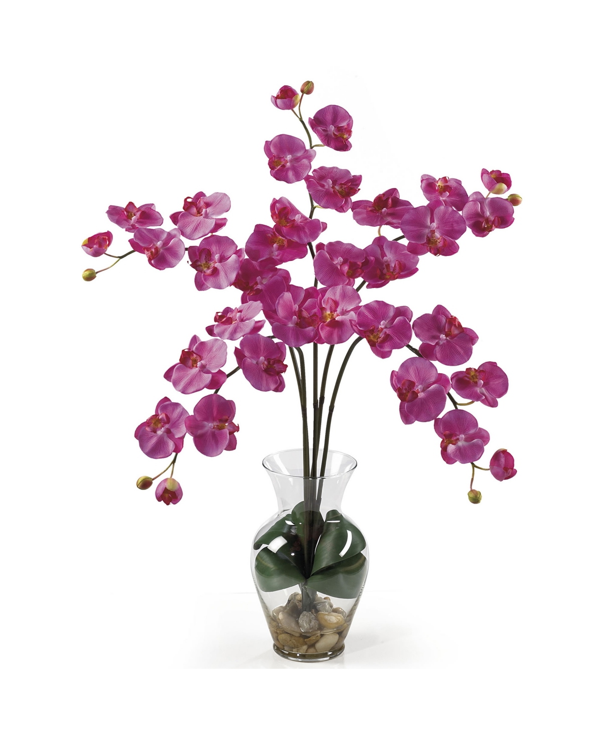 NEARLY NATURAL PHALAENOPSIS LIQUID ILLUSION SILK FLOWER ARRANGEMENT 