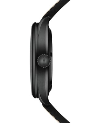 Mido Men's Swiss Automatic Multifort Chronometer Beige Fabric & Black Silicone Strap Watch 42mm