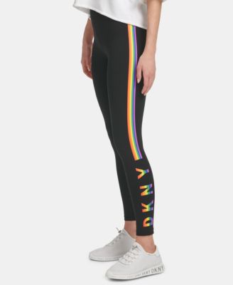 DKNY - Logo Striped High-Waist Leggings