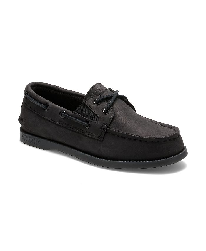 Kids black boat shoes outlet