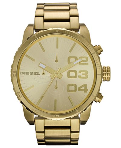 Diesel Watch, Chronograph Gold-Tone Stainless Steel Bracelet 51mm DZ4268