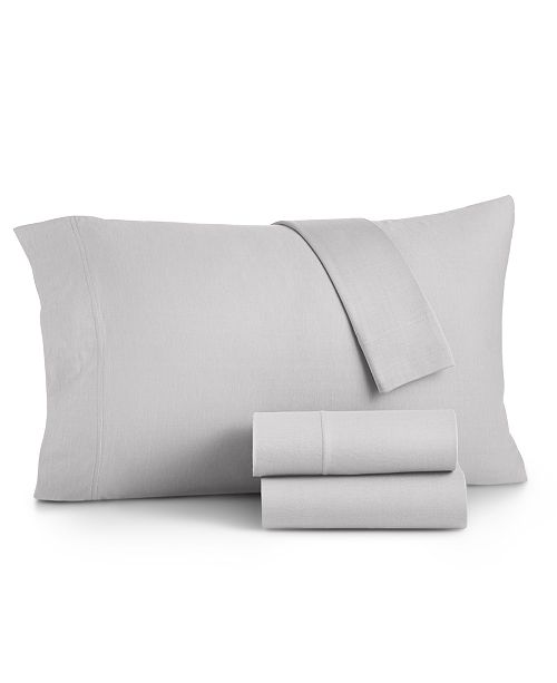 Martha Stewart Collection Jersey 3 Pc Twin Sheet Set Created For Macy S Reviews Sheets Pillowcases Bed Bath Macy S