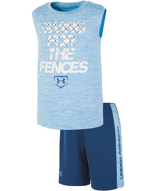 Under Armour Toddler Boys Ua Swing For The Fences 2 Pc Logo Tank