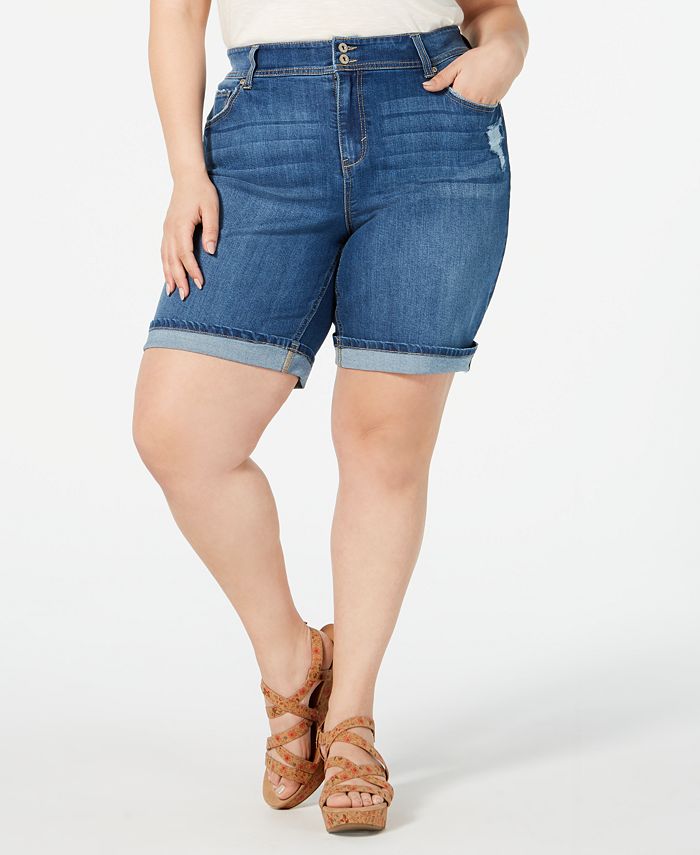 Style & Co Plus Size Denim Shorts, Created for Macy's Macy's