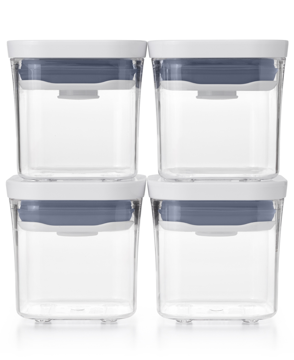 BPA-Free Plastic Food Saver-Kitchen Food Cereal Storage Containers with Graduated Cap Set of 3 Small