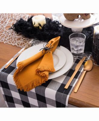 Solid Pumpkin Spice Heavyweight Fringed Napkin Set of 6