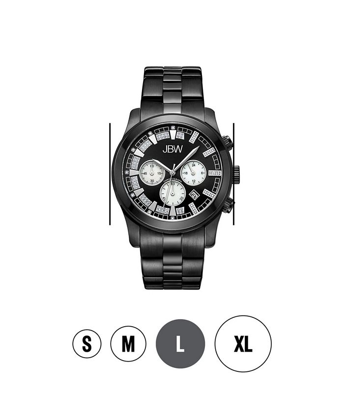 Jbw Men s Delano Diamond 1 5 ct.t.w. Black Ion Plated Stainless
