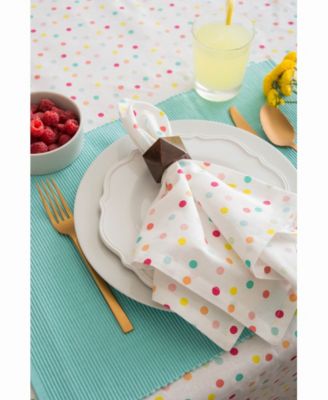 Multi Polka Dots Print Napkin Set of 6