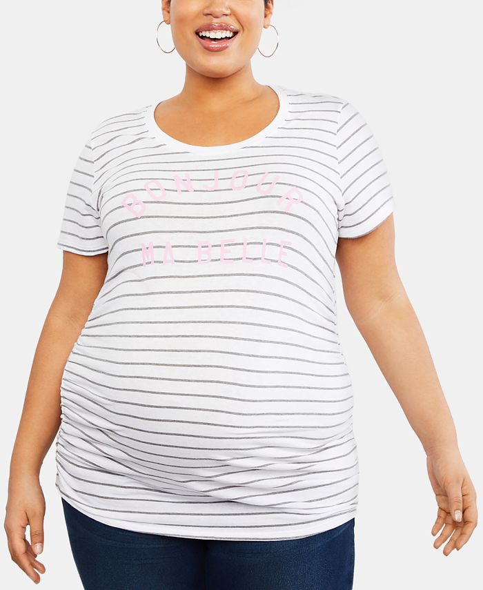 Motherhood Maternity Plus Size Bonjour Ma Belle™ Maternity Graphic Tee