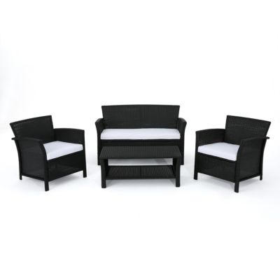 Noble House St. Lucia Outdoor 4pc Seating Set