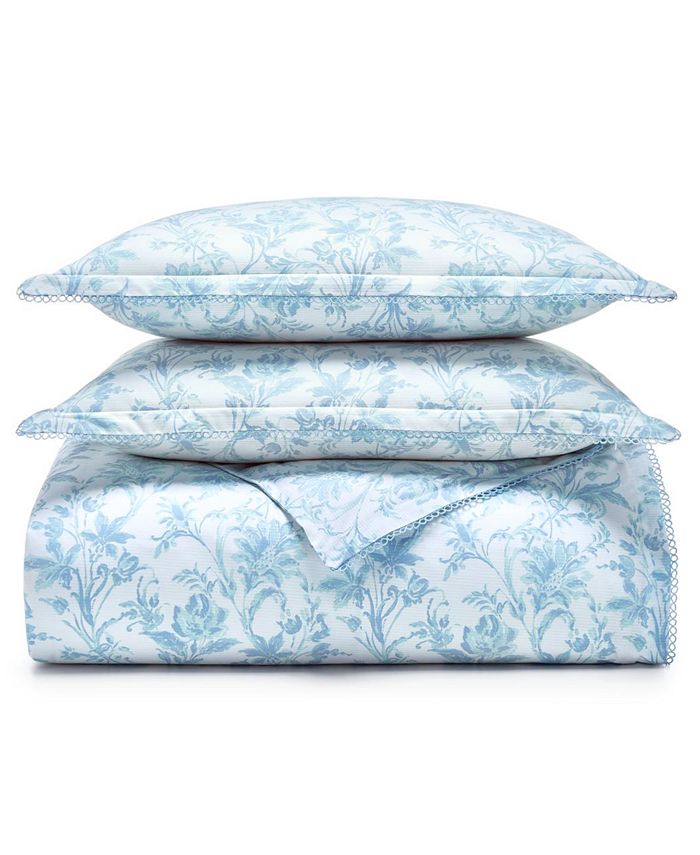 Martha Stewart Collection Floral Wave 3Pc. Full/Queen Comforter Set