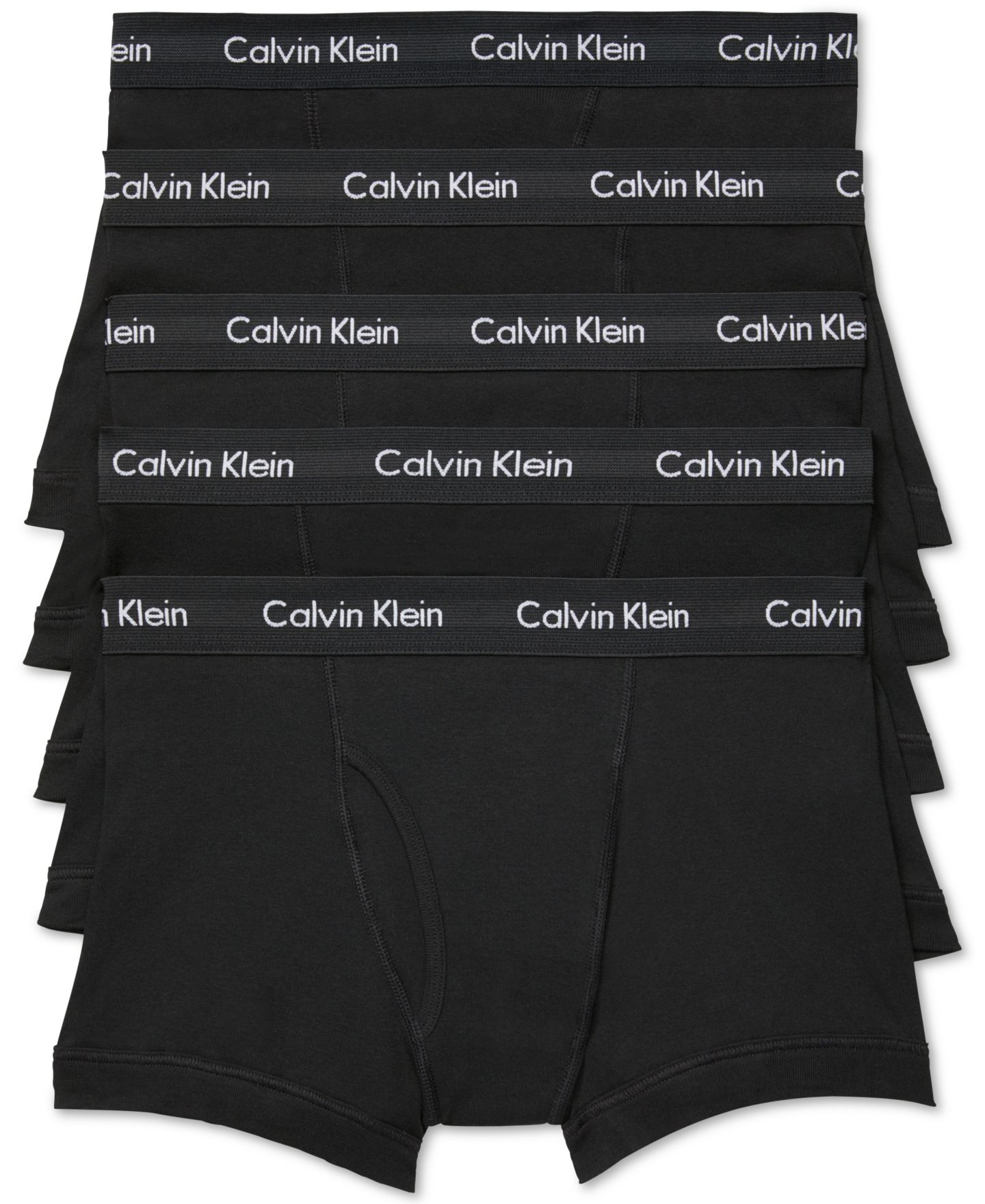 Трусы Classic для мужчин, хлопок, 5 шт. — Calvin Klein, цвет: Чёрный — фото 1