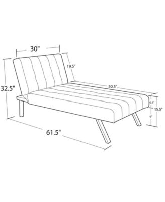 DHP Emily Sectional Futon Sofa
