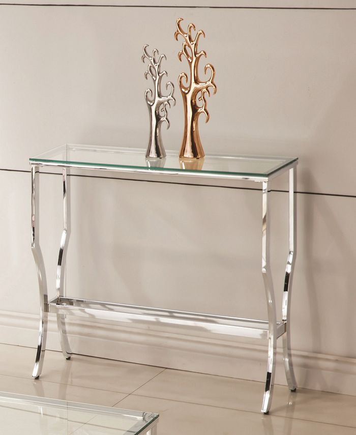 Coaster Home Furnishings Brea Rectangular Sofa Table with Mirrored Shelf Macy's