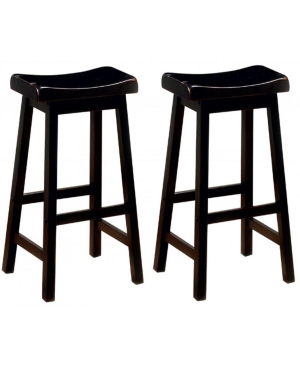 Shop Coaster Home Furnishings Brantlee 24-inch Wooden Counter Stools (set Of 2) In Black