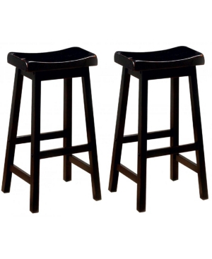 Coaster Home Furnishings Brantlee 24-inch Wooden Counter Stools (set Of 2) In Black